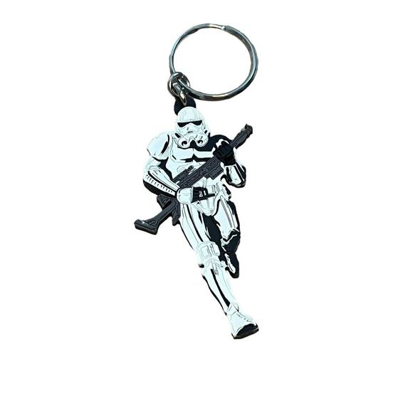 Star Wars Lucasfilm 1997 Storm Trooper Running Vinyl Keychain - Picture 1 of 2